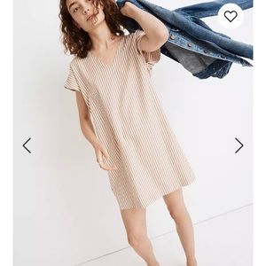 Madewell striped button back dress